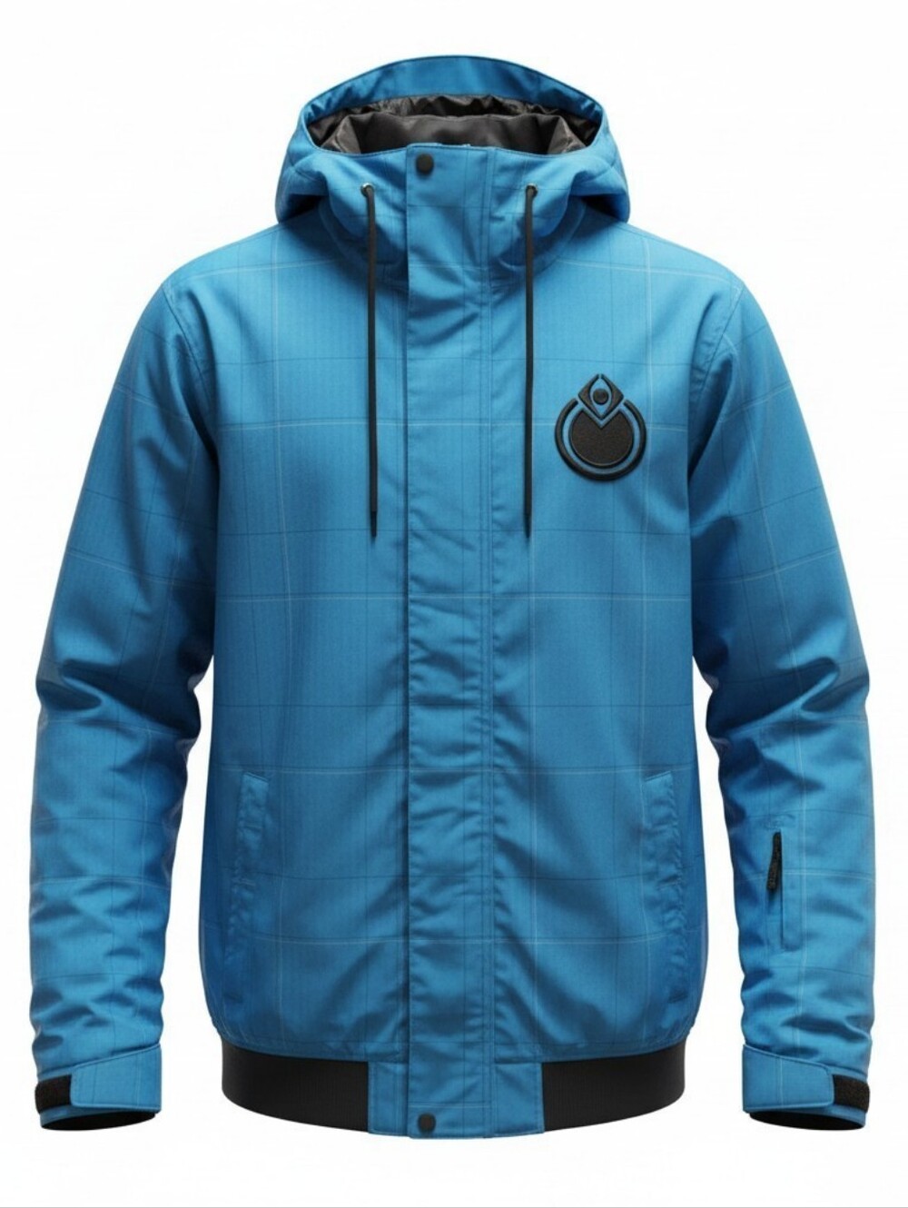 Nomis Men's Electric Blue Hooded Snowboarding Jacket
